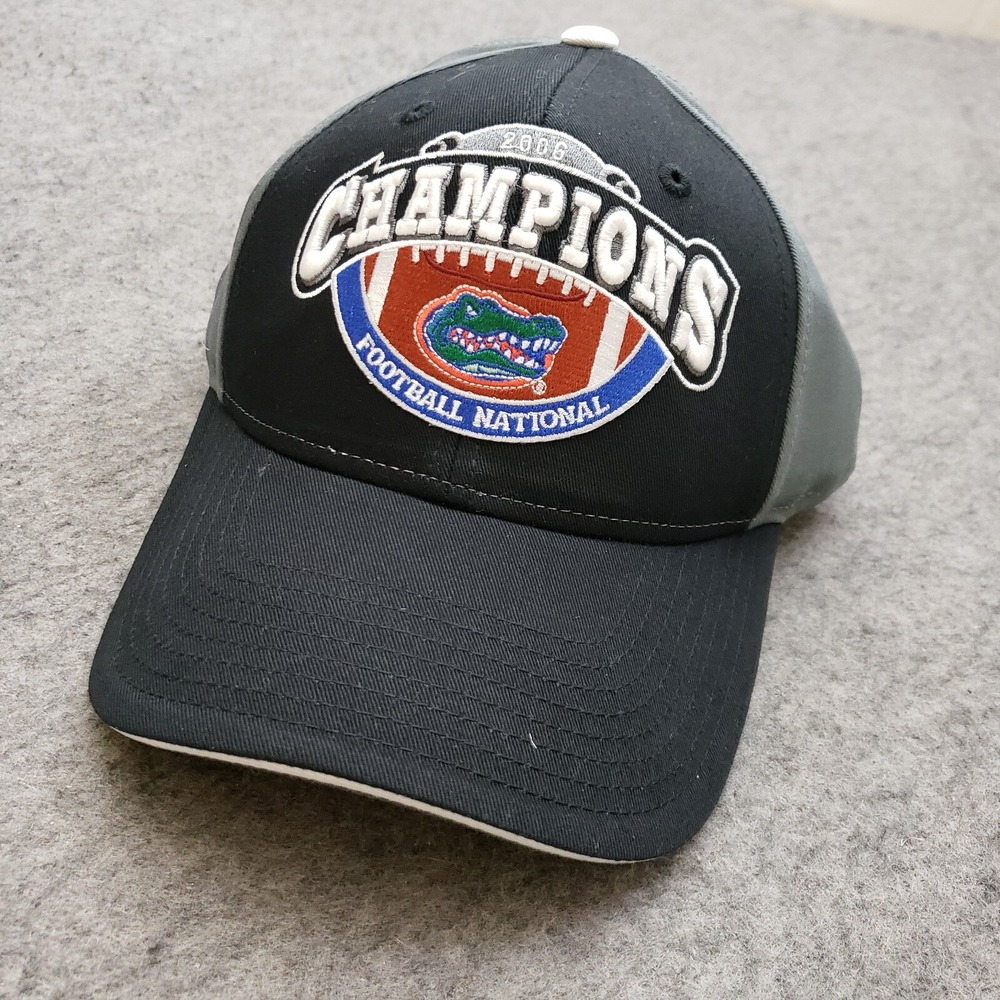 VINTAGE Florida Gators Hat Cap Snap Back Black College Football Champions A6 - Picture 2 of 9